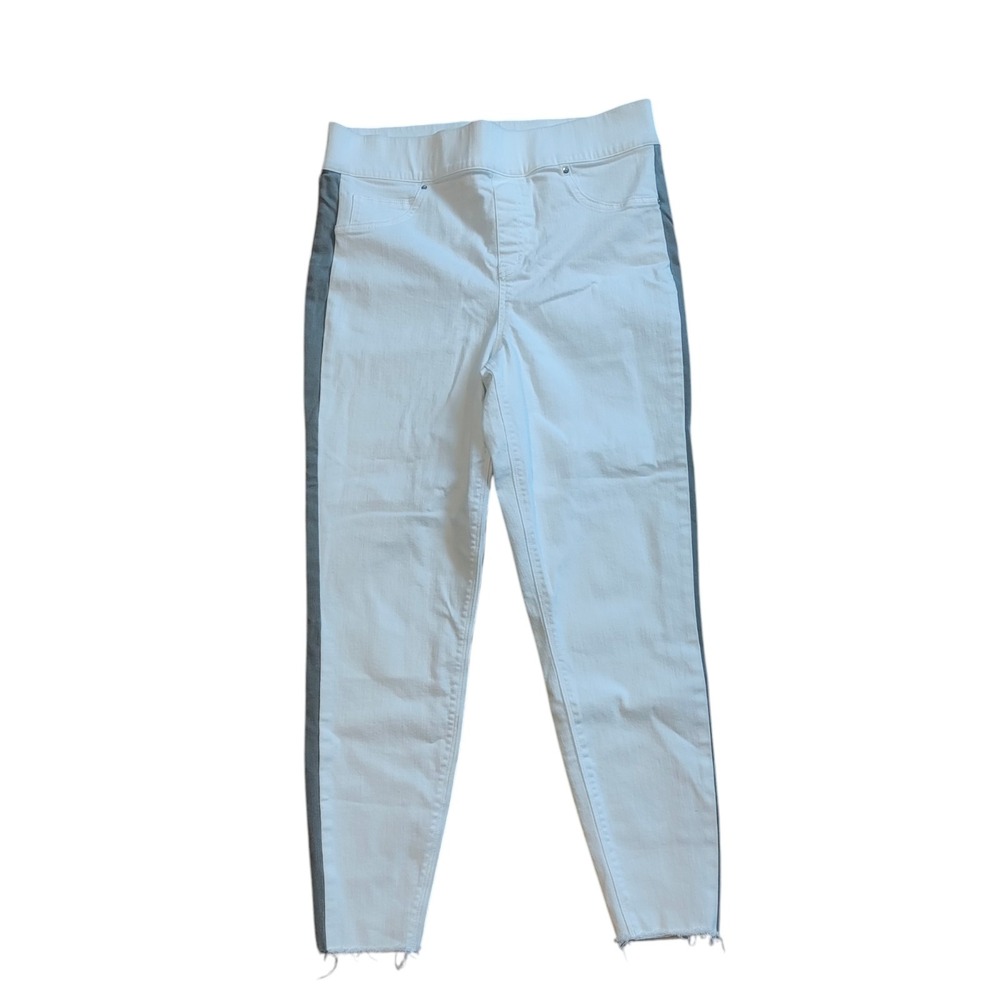 1x Spanx White Jeggings‎ Gray Stripe